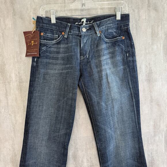 7 Seven For All Mankind Dojo Jeans Womens 27 Flared Swarovski Embellished NWT - Picture 6 of 16